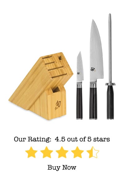 shun classic 4-piece knife block set review