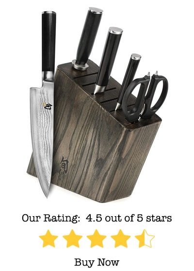 shun classic 6-piece slim knife block set review