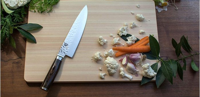chefs knife is made with vg-max super steel