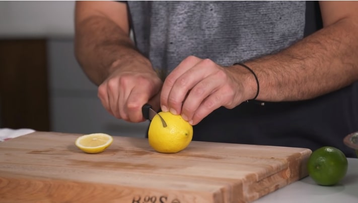 cutting fruits with paring knife